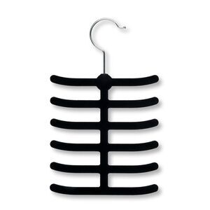 Black velvet tie organizer hanger